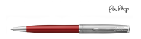 Parker Sonnet Essential Sandblasted Steel / Red / Chrome Plated Balpennen